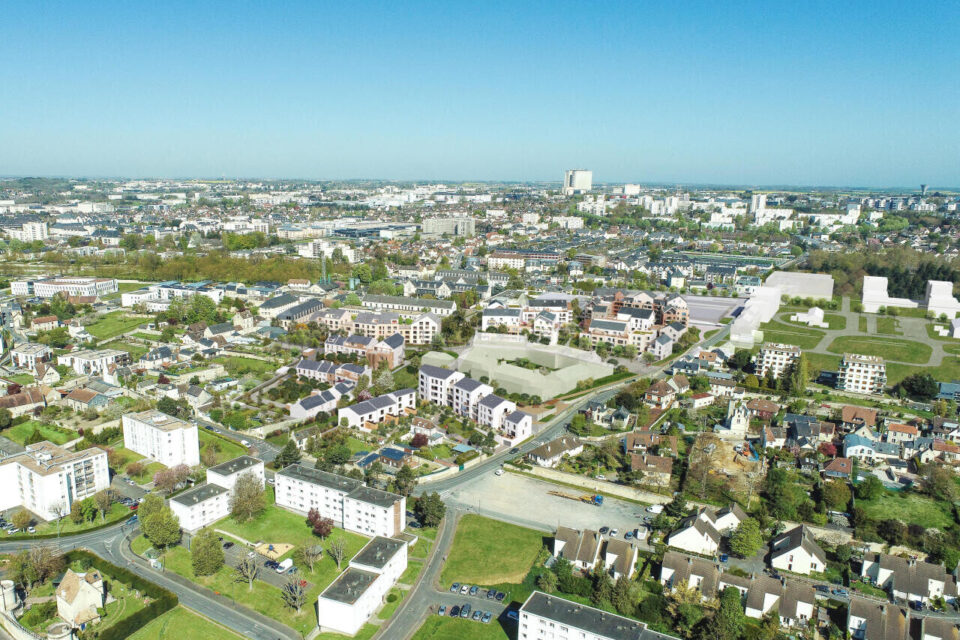 La résidence Adelaïde s'inscrit dans le vaste projet immobilier des Coteaux de l'Abbaye, près du CHR Clémenceau.